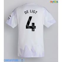 Camisa de time de futebol Manchester United Matthijs de Ligt #4 Replicas 2º Equipamento 2025-26 Manga Curta